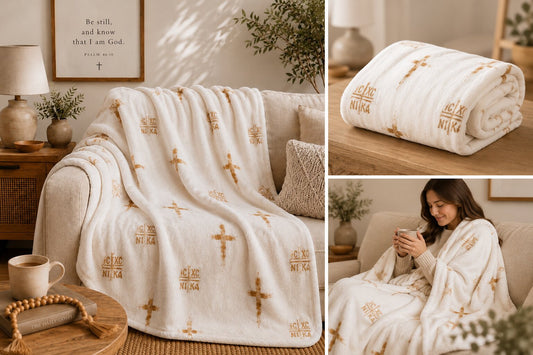 Faith-Inspired Lounge size Blanket
