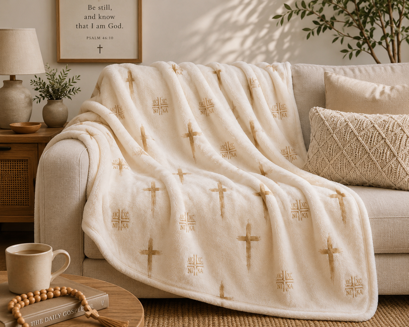 Faith-Inspired Lounge size Blanket